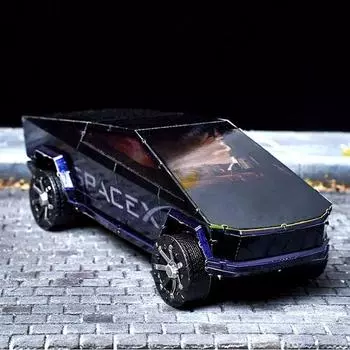 Трехмерный металлический мех Tesla Cyber 3D??Цветная модель грузовика, сборка игрушечных фигурок, Корея, 3d-головоломка
