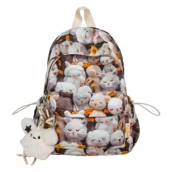 Трехмерный мультяшный рюкзак для учеников средней школы Легкий школьный рюкзак с принтом Маленький рюкзак