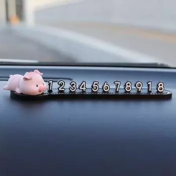 Трехмерный номерной знак для парковки в виде милой маленькой свиньи Mine Mirae, тип C, 1 шт., корейский автомобильный аксессуар