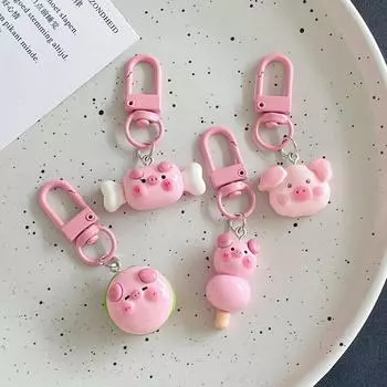 Трехмерный новый мультяшный милый розовый брелок в виде свиньи, кавайная кукла-поросенок для женщины, сумка, кулон, ювелирное изделие, студенческий подарок A1