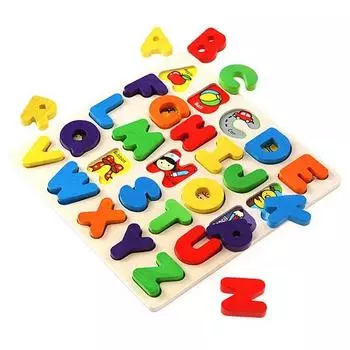 Трехмерный пазл Todoribro Alphabet Woodentoy-B, 1, 26 деталей, Лучший пазл для малышей в Корее