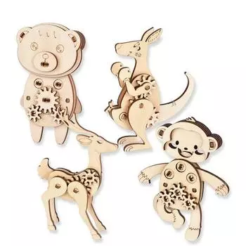 Трехмерный пазл Woody Animal B set Korea 3d Puzzle