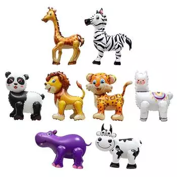 Трехмерный стоящий реквизит для фотосъемки Воздушные шары Животные джунглей Воздушные шары Вечеринка Giraffe