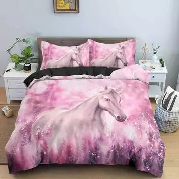 Трехпредметный комплект с 3D цифровой печатью Пододеяльник Простыня 70 * 133 two-piece set