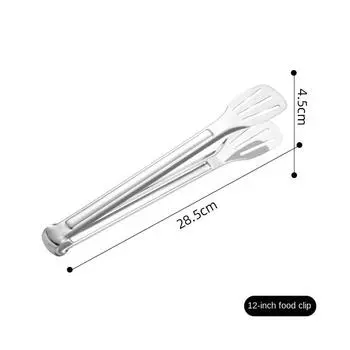 Трехпроводной зажим для еды из нержавеющей стали 304, зажим для еды, зажим для хлеба, утолщенный зажим для барбекю, универсальный зажим, инструмент для выпечки 201-7inch