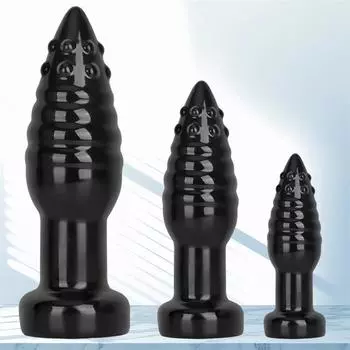 Трехразмерная заостренная анальная пробка с присоской Анальные секс-игрушки Анальные игрушки для фистинга Анальное расширение S