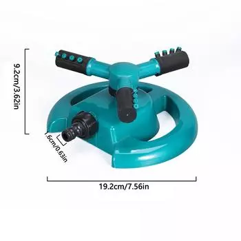 Трехрожковый 360-градусный автоматический вращающийся распылитель воды Насадка для полива газона и сада Ирригационные принадлежности