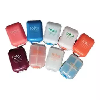 Трехсекционная коробка для таблеток, портативная коробка для таблеток, коробка для таблеток, складная, маленькая коробка для таблеток с 8 отделениями, коробка для деталей, прозрачная коробка 10.5*6.5*3.5 синий