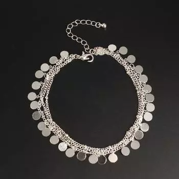 Трехсекционная ретро-модная персонализированная креативная цепочка с кисточками One Size серебряный