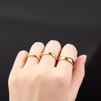 Трехсекционное кольцо из титановой стали для девочек, легкое роскошное модное кольцо на указательный палец, трендовое чистое красное простое кольцо 6#&7#&8#