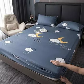 Трехсекционный матовый хлопковый матрас для кровати, защитный чехол для дома, спальни, пыленепроницаемые чехлы, покрывало, полное покрытие 90x200x30cm