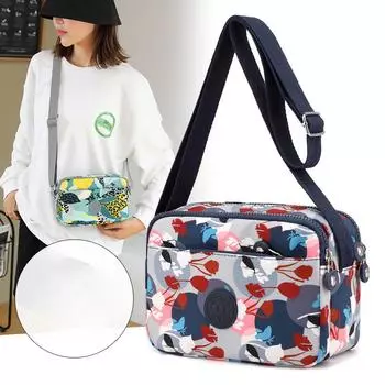 Трехслойная маленькая сумка из ткани Оксфорд, женская сумка через плечо, напечатанная мини-холщовая сумка для телефона для женщин дубильная кора