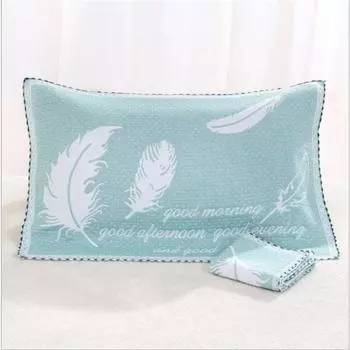 Трехслойная марлевая хлопковая подушка-полотенце, мягкий впитывающий чехол, Four Seasons, для домашнего использования, 52x78 52x78cmx2pcs
