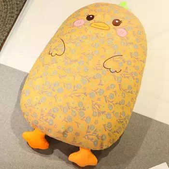 Трехслойная марлевая подушка в виде свиньи из цветочной ткани для девочек, для сна на длинной стороне кровати, подушка для талии в виде динозавра 65cm