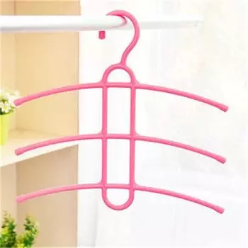 Трехслойная пластиковая вешалка для одежды из рыбной кости, экономия места, вешалки для гардероба белый