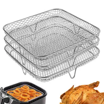 Трехслойная стойка для фритюрницы, кухонная сливная стойка для барбекю для кухни, дома, духовки