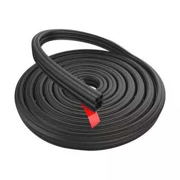 Трехслойная толстая автомобильная уплотнительная полоса для звукоизоляции дверей One Size чёрный