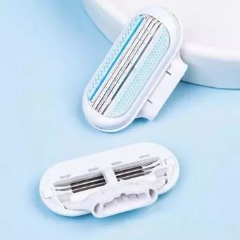 Трехслойная женская ручная бритва для легкого удаления волос подмышками и на ногах 1 blade розовый