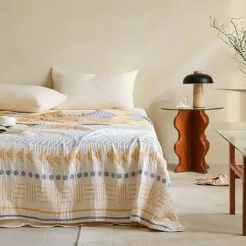 Трехслойное марлевое полотенце, хлопковое пододеяльник, летнее одеяло для двоих, одеяло с кондиционером, время года, одеяло для обеденного перерыва 150x200cm