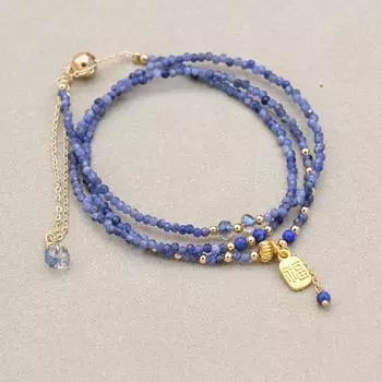 Трехслойные браслеты из оникса 2 мм, ожерелье двойного назначения, богемный браслет с кристаллами из бисера, женские ювелирные изделия ручной работы