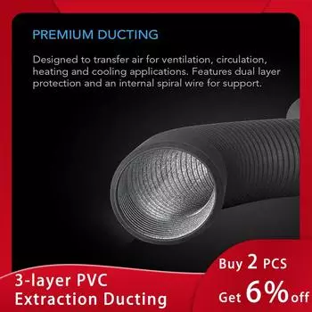 Трехслойный вытяжной воздуховод из ПВХ, удлиненная телескопическая алюминиевая фольга, дымовая труба, труба для кухонной вытяжки, аксессуары