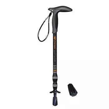 Трекинговая палка Carbon Ultra Light 190g T Grip Cane телескопическая компактная для скалолазания и ходьбы (оранжевый) оранжевый