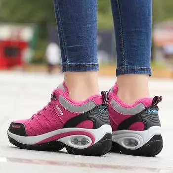 Треккинговые кроссовки для бега Женские резиновые износостойкие женские спортивные кроссовки Кроссовки на толстой подошве Спортивная женская спортивная обувь Теннис 41