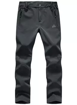 Треккинговые матовые уличные длинные холодные водные рабочие горные походы 3D серые [Gopune] женские брюки, подкладка, одежда, брюки, защита, репеллент, одежда,
