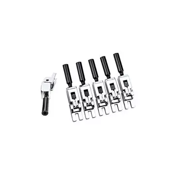 Tremolo Bridge Saddles, 6 Pieces Roller Bridge Tremolo Saddles for Floyd Rose Electric Guitar Replacement Accessories (Silver)