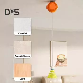 Тренажер для бадминтона с отскоком, инструмент для самостоятельной тренировки с эластичным канатом, простая установка, тренажер для бадминтона в помещении, портативный набор для бадминтона A