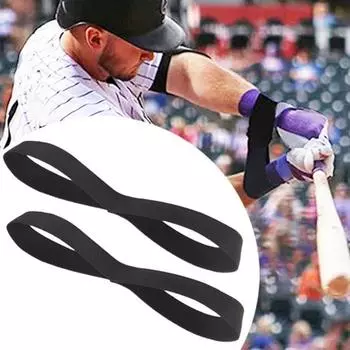 Тренажер для бейсбола, софтбола, качающийся браслет, износостойкий, высокоэластичный, расширенный дизайн, оборудование для тренировок по бейсболу, тренажер для качелей чёрный