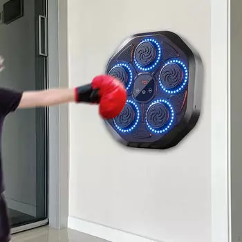 Тренажер для бокса с музыкальным сопровождением, регулируемая скорость, настенная мишень для тхэквондо No Gloves