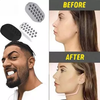 Тренажер для челюсти для лица, тренажерный зал, фитнес-мяч, линия челюсти, тренировка мышц, редуктор для двойного подбородка, шеи, для похудения лица, подкладка для челюсти чёрный