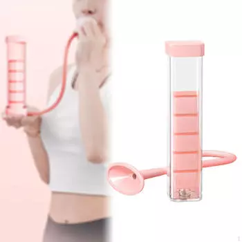 Тренажер для дыхательных упражнений с регулируемым сопротивлением, домашний тренажерный зал, гантель розовый