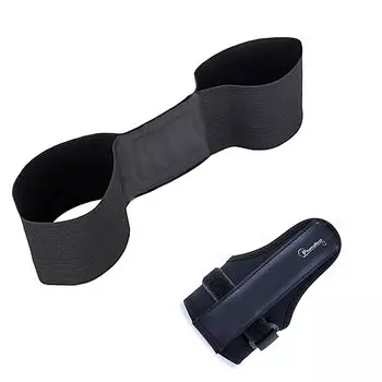 Тренажер для гольфа EXDUCT Swing Trainer, браслет для коррекции запястья, пояс для коррекции замаха, комплект из 2 предметов, оборудование для тренировок по гольфу, поддержка для коррекции осанки при замахе, гольф