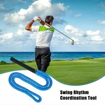 Тренажер для гольфа с канатом Тренировка замаха для гольфа Пособие по разминке для всех игроков в гольф