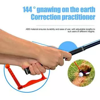 Тренажер для гольфа Swing Corrector для гольфа Swing Position Practice Training Helper для тренировок по отработке осанки при ударе под углом 144 градуса в помещении и на открытом воздухе оранжевый