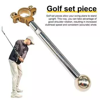 Тренажер для гольфа Swing Set Мячи для гольфа Коррекция осанки Пособие по практике Улучшение плоскости замаха Скорость головки клюшки