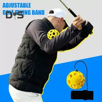 Тренажер для гольфа Swing Smart Ball Тренировочный мяч для гольфа Коррекция осанки для гольфа Swing Ремешок для запястья Тренировочный мяч для мужчин и женщин жёлтый