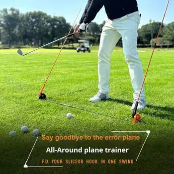 Тренажер для гольфа Swing Trainer Aid с регулируемыми углами, корректор осанки при ударе и паттинге для левшей/правшей Sets