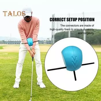 Тренажер для гольфа Swing Trainer Aid Alignment Rod Head Smart Ball Тренажер для гольфа Swing Practice Connector Ball для положения руки Коррекция осанки при замахе синий