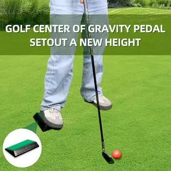 Тренажер для гольфа Swing Trainer Компактный портативный простой в использовании 15-градусный корректирующий педаль для ног Тренировочное приспособление для гольфа зелёный