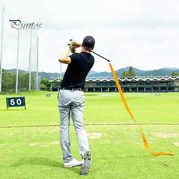 Тренажер для гольфа Swing Trainer Лента для гольфа Клюшка для разминки Удочка для гольфа Инструмент для коррекции выравнивания жестов Оборудование для тренировок по гольфу для начинающих оранжевый