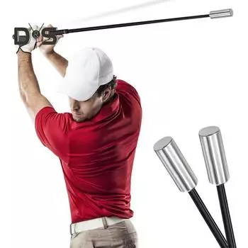 Тренажер для гольфа Swing Trainer Тренажер для гольфа Swing Tempo Тренажер для разминки Утяжеленная клюшка для гольфа для отработки хвата в помещении и на открытом воздухе чёрный