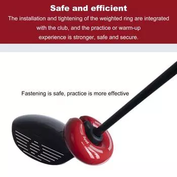 Тренажер для гольфа Swing Weight Ring для тренировки мышечной памяти, контроля силы, портативный аксессуар для гольф-клюшек для увеличения гибкости на расстоянии красный