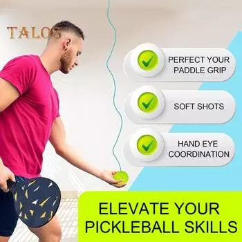 Тренажер для игры в пиклбол, непрерывный отскок мяча для игры в пиклбол со струной, инструмент для самостоятельной тренировки по теннису для всех возрастов и уровней мастерства A