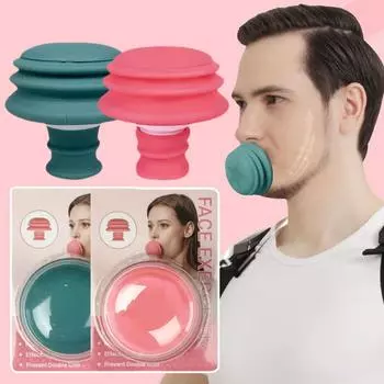 Тренажер для лица и челюсти, тонизирующий тренажер для лица и шеи, йога для лица, подтяжка кожи, дыхательное устройство для устранения двойного подбородка розовый