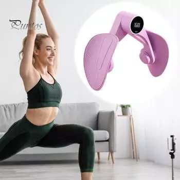 Тренажер для мышц тазового дна Thigh Master, счетчик с цифровым дисплеем для мужчин и женщин, тренажер для ног, бедер, тонер для домашних тренировок, оборудование для фитнеса розовый