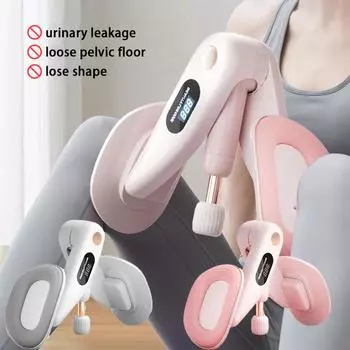 Тренажер для мышц тазового дна Thigh Master с регулируемым сопротивлением и счетчиком упражнений Кегеля, тренажер для мышц для женщин, домашний тренажерный зал 1PCS розовый