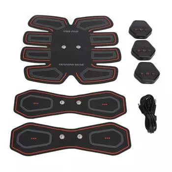 Тренажер для мышц живота 10 режимов PU кожа USB перезаряжаемый ток интеллектуальный ЖК-дисплей